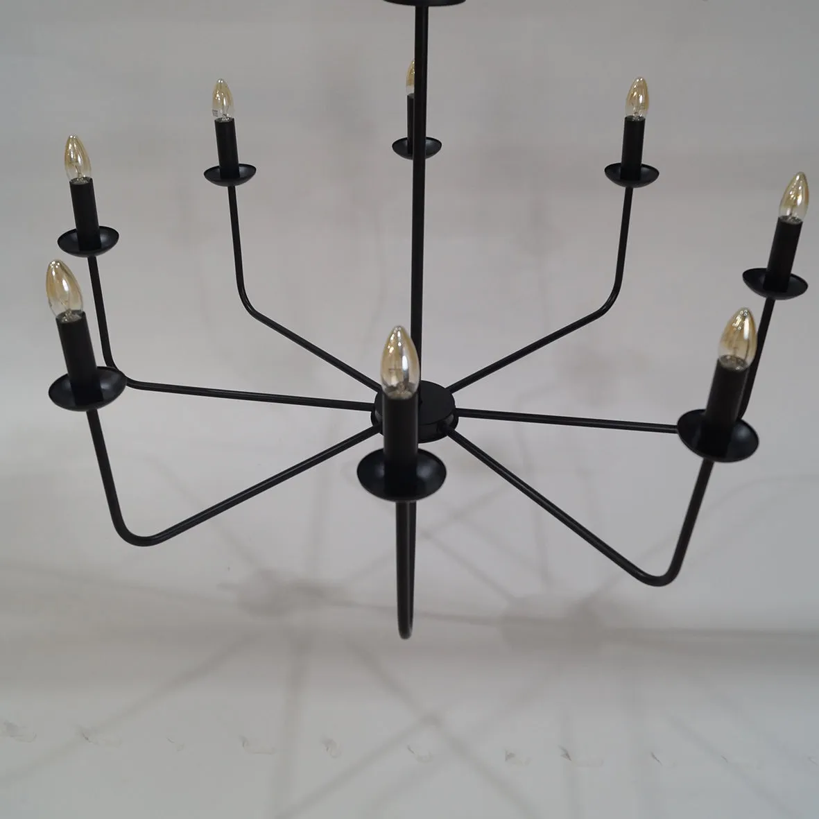 Clr111 Vintage Farmhouse Black Chandelier