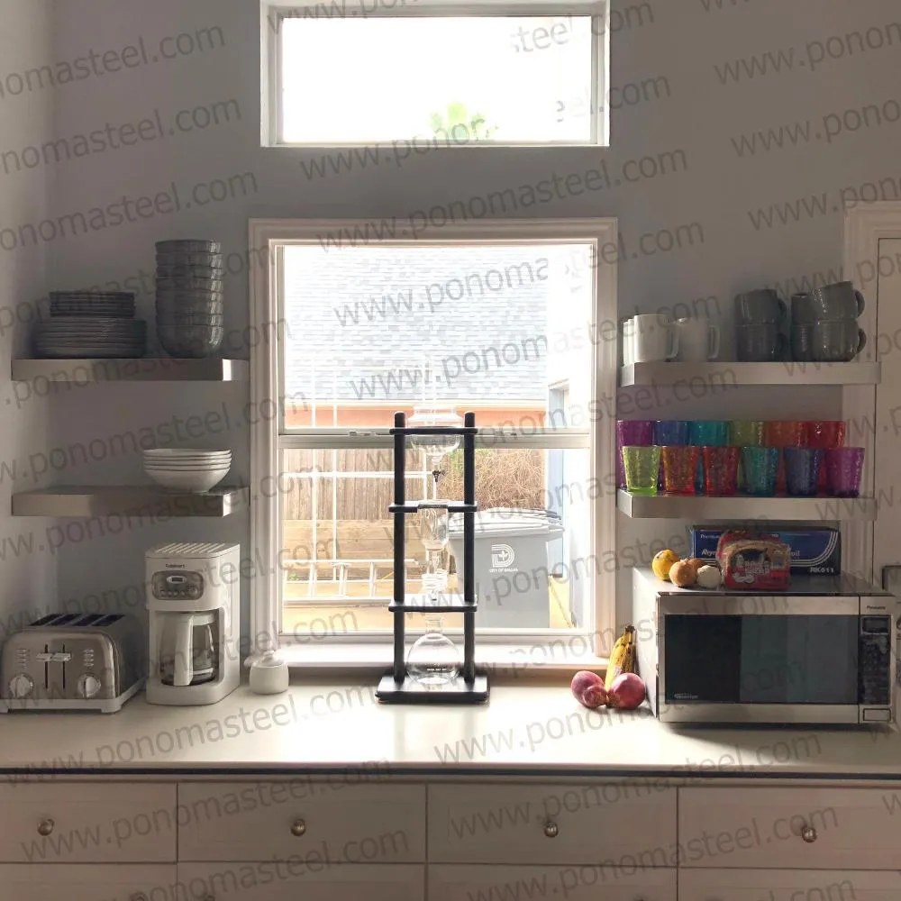 Metal shelves 17"- 22" (cm.43.2 - 55.9) made-to-order Ponoma®
