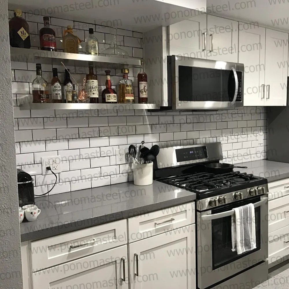 Metal shelves 43"- 52" (cm. 109 - 132) made-to-order Ponoma®