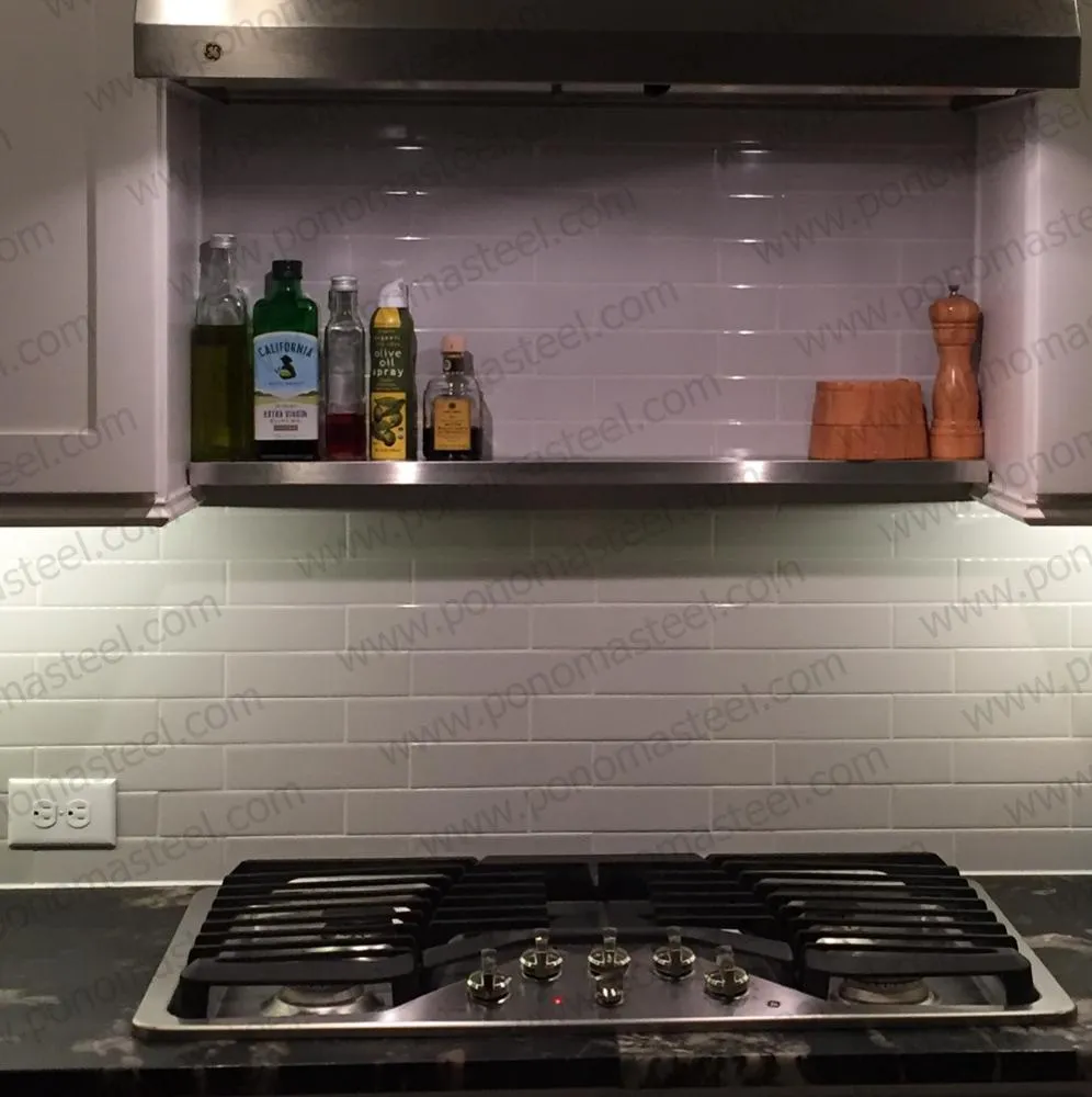 Metal shelves 53"- 62" (cm. 135 - 157,5) made-to-order floating shelves Ponoma®