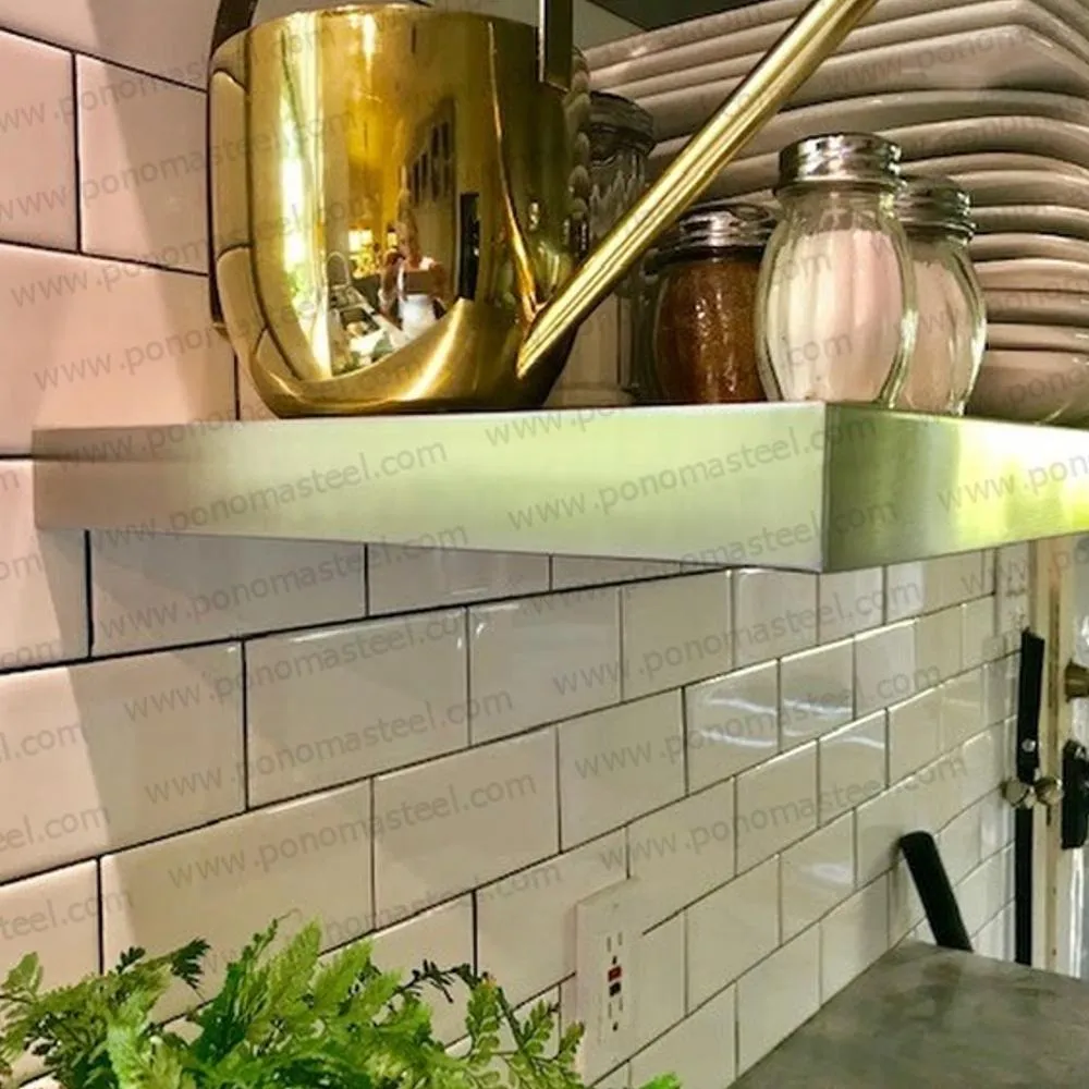 Metal shelves 63"- 72" (cm. 160 - 183) made-to-order floating shelves Ponoma®