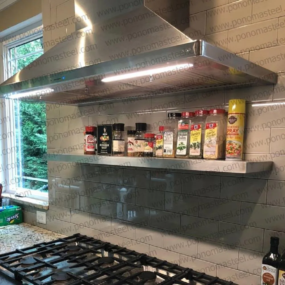 Metal shelves 83"- 87" (cm. 210.8- 221) made-to-order floating shelves Ponoma®