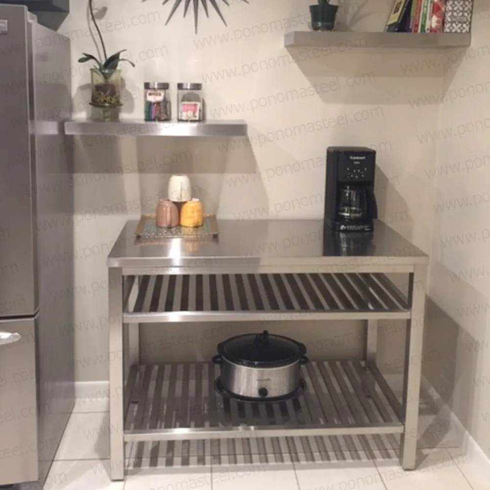 Metal shelves 88"- 92" (cm. 223.5- 233.7) made-to-order floating shelves Ponoma®