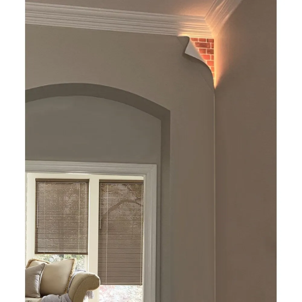 "Big Reveal" LED Corner Light 18" White Curved Metal